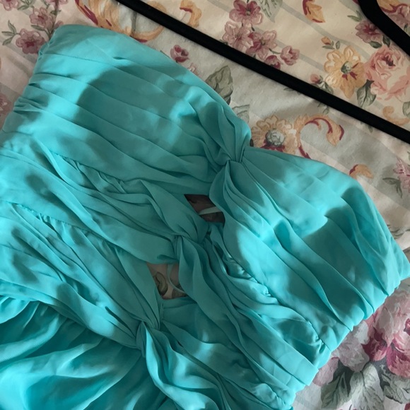 Maxi Chiffon Strapless Dress with Slit - Picture 7 of 7